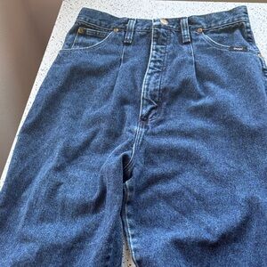 Vintage silverlake 11/12 bareback jeans pleat front 28x30.5 high rise mom taper